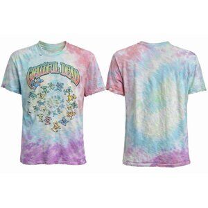 Vintage Grateful Dead Tie Dye T Shirt Distressed Thrashed 90s Style 46x26